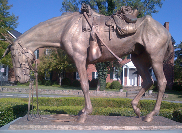 Statue of a Civil War horse